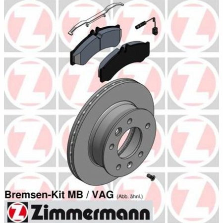 ZIMMERMANN Brake Pad And Rotor Kit - Coated, 640.4311.00 640.4311.00